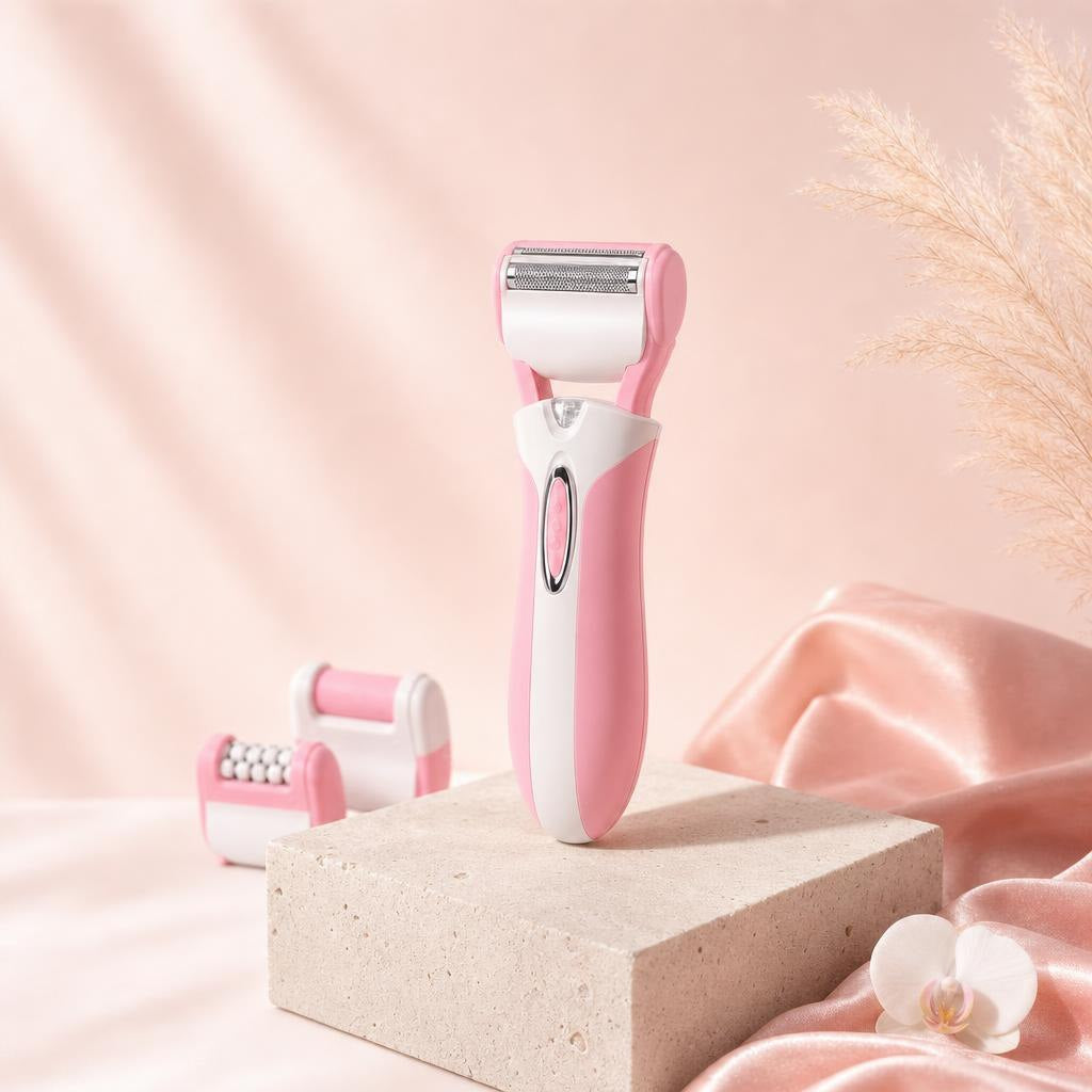 SilkyTrio with the shaver head attached